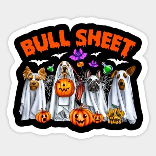 Funny Halloween Boo Ghost Cow Costume Bull Sheet Cow Lover Sticker